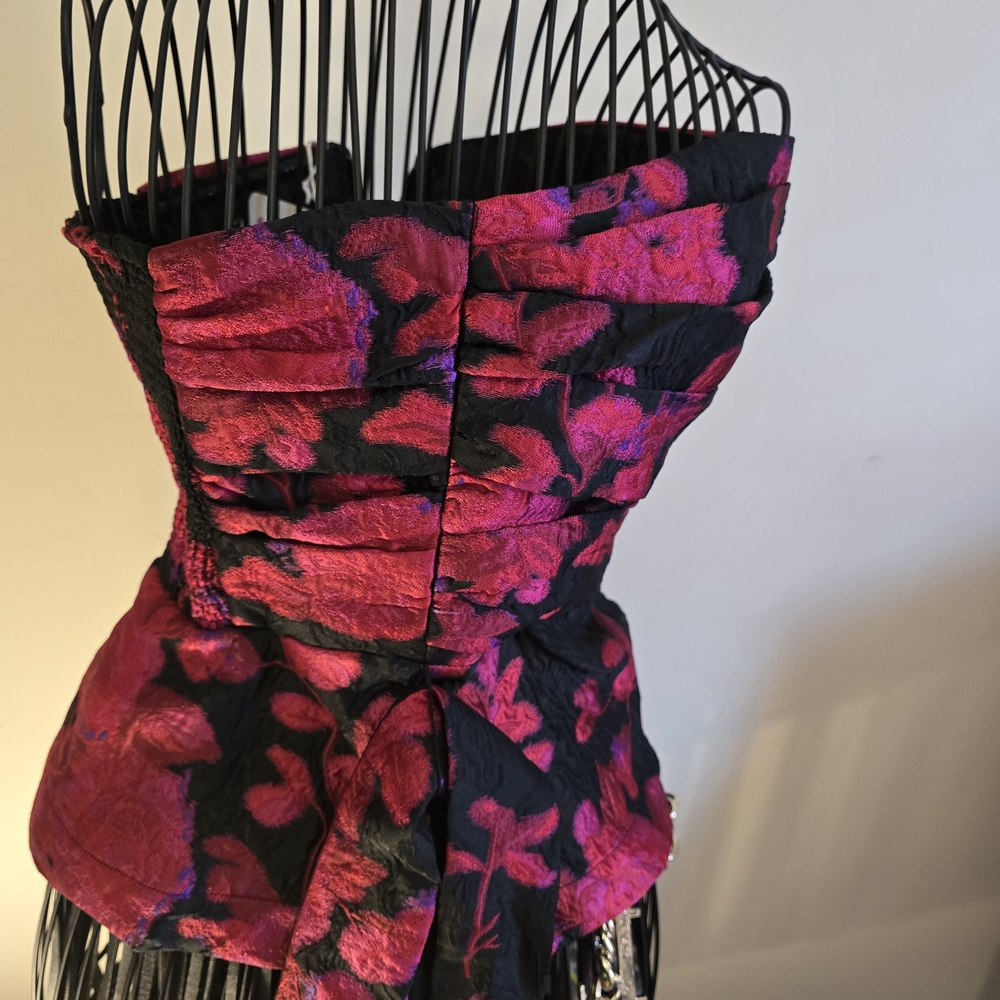 Floral Strapless Corset Top